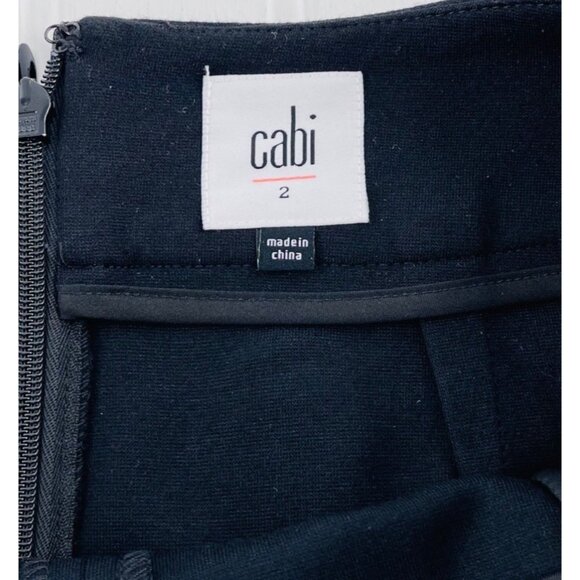 Cabi Womens Black A-Line Skirt Size 2 Polyester/Spandex - Picture 2 of 5